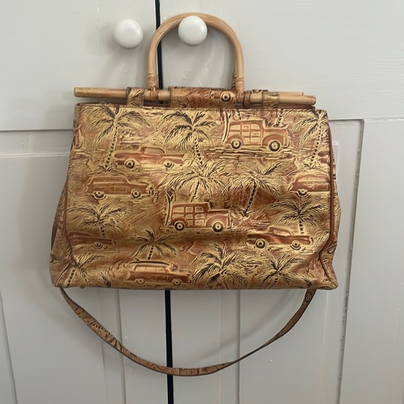 Brahmin Bags Brahmin Bag With Wooden Handles Poshmark